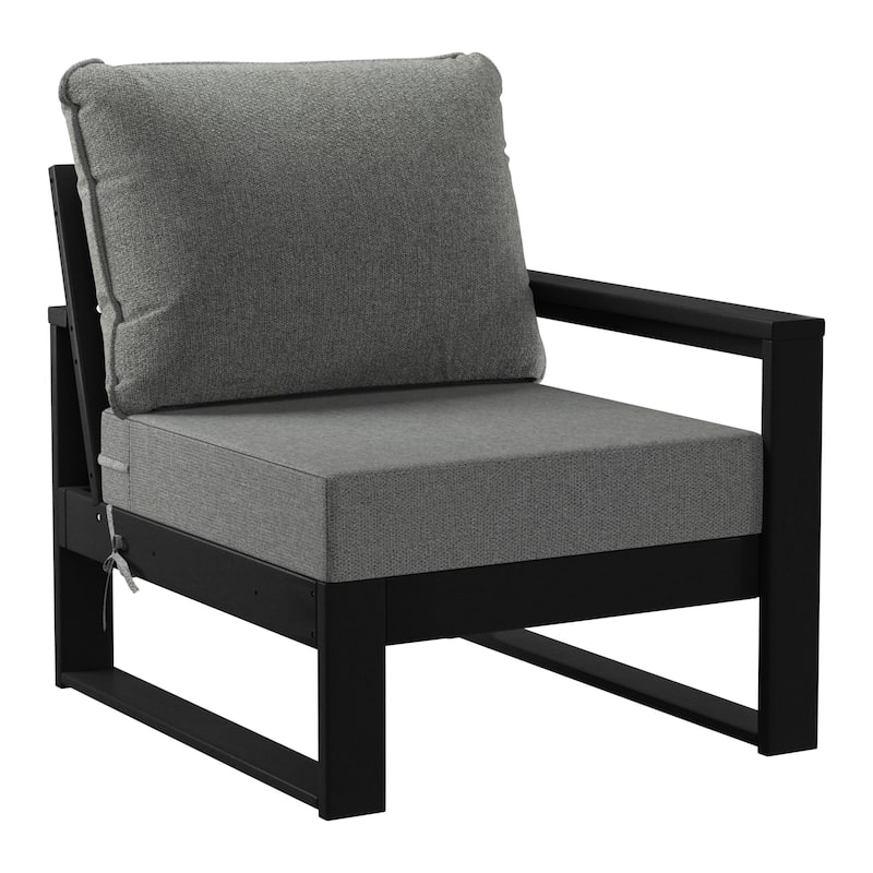 Endless Patio 7-Piece Deep Seating Set with Ottoman with Black Frame