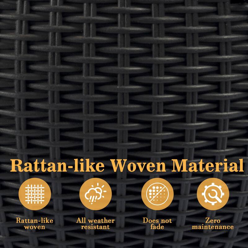 13.4 inch Self-Watering Hanging Rattan-Inspired Planter Large Capacity, Root-Rot Resistant Water Storage