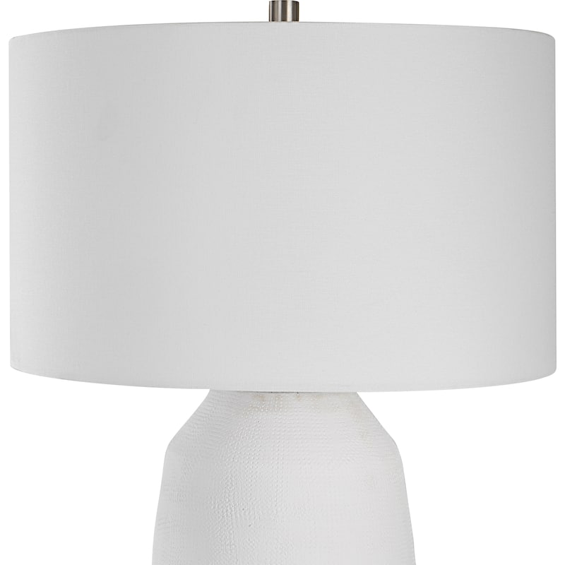 Uttermost Heir Chalk White Table Lamp - 17"x25.5"x17"
