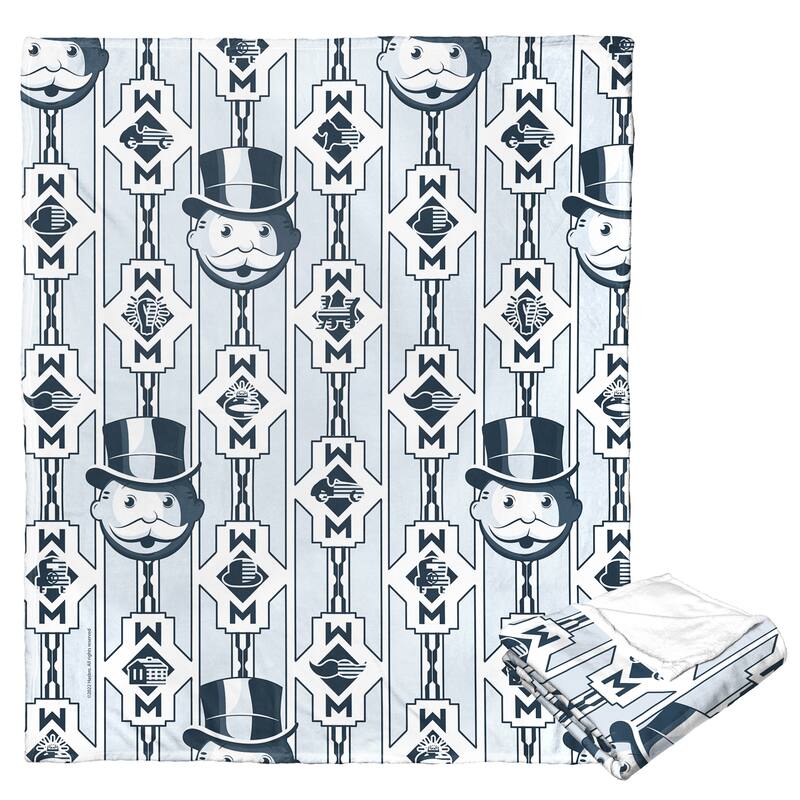 Hasbro Monopoly Monopoly Man Silk Touch Throw Blanket