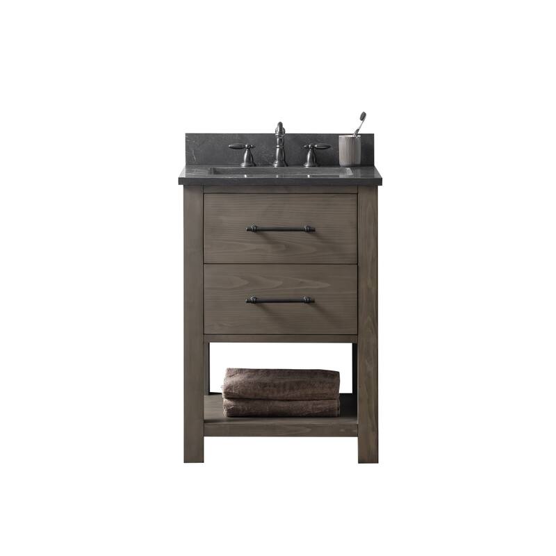 Sudio Design Bathroom Vanity Windwood Collection. - 24" Single Sink - Smoke Gray