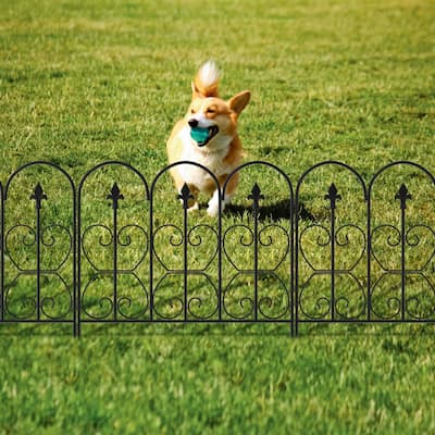 Kerrogee Folding Decorative Garden Fence, Arch Metal Landscape Set of 5