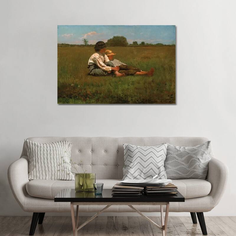 iCanvas "Boys In a Pasture, 1874" by Winslow Homer Canvas Print - 32x48x1.5