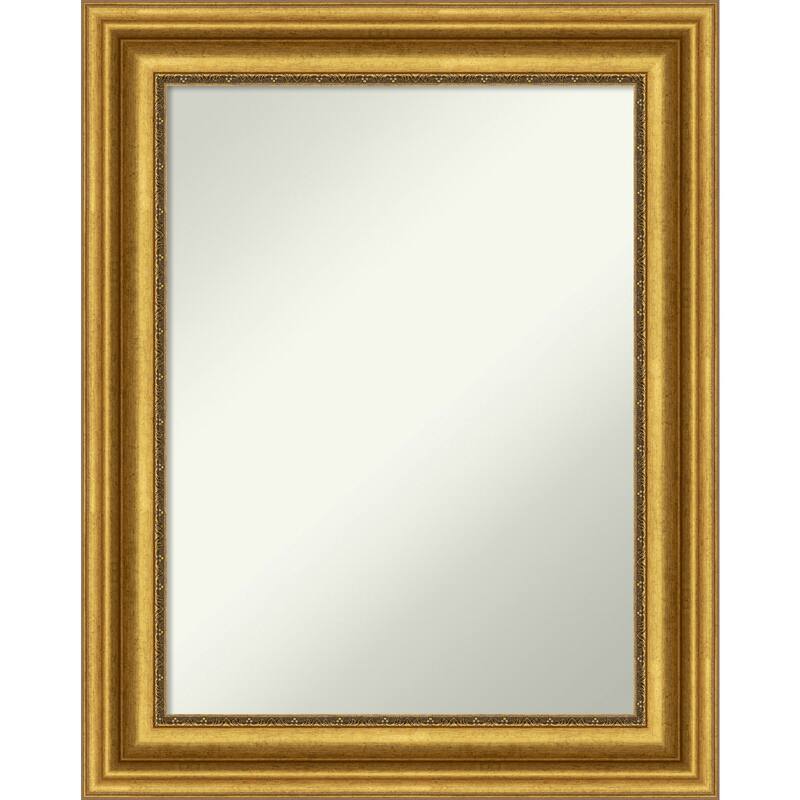 Non-Beveled Bathroom Wall Mirror - Parlor Gold Frame