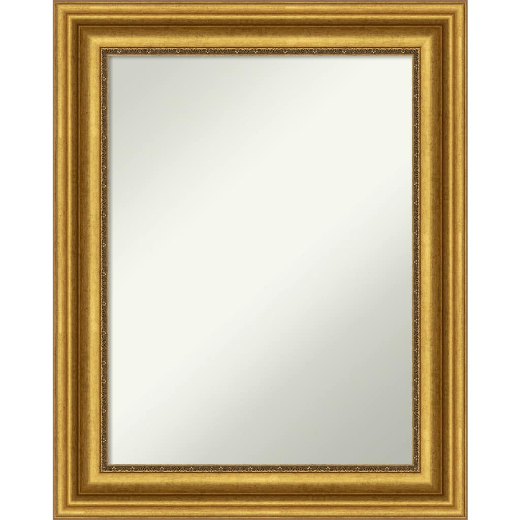 Non-Beveled Bathroom Wall Mirror - Parlor Gold Frame
