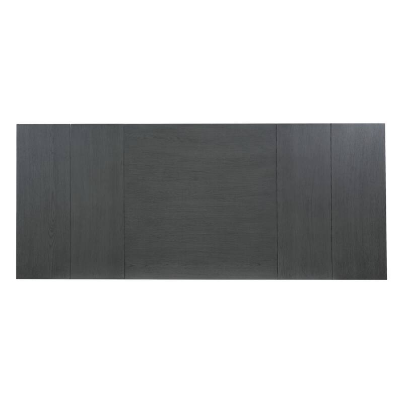 7-Piece Set, 58-82" Extendable Dining Table with 6 Upholstered Dining Chairs