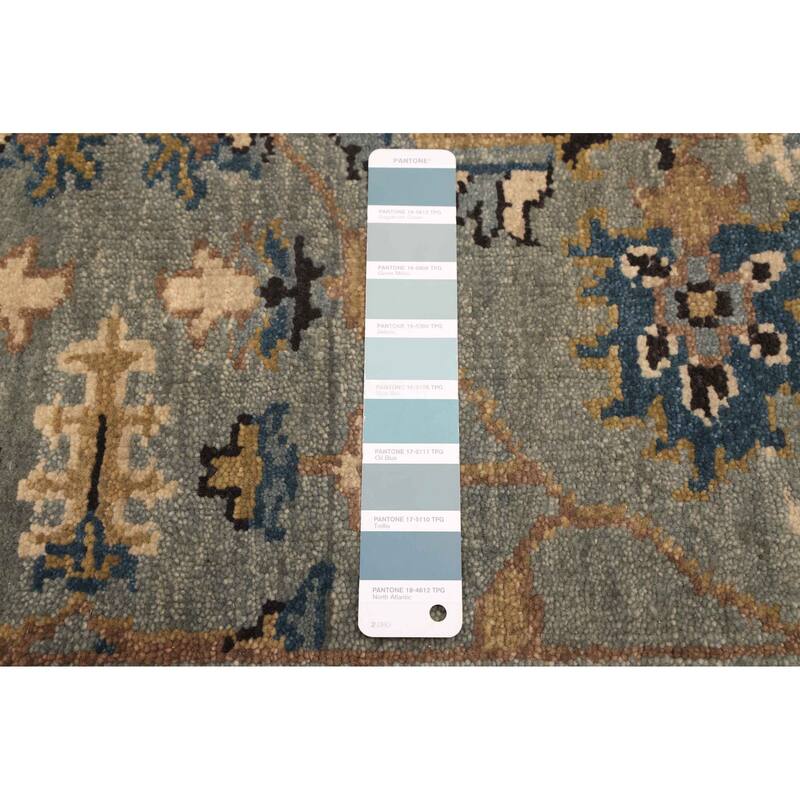 ECARPETGALLERY Hand-knotted Finest Agra Jaipur Teal Wool Rug - 2'5 x 7'10