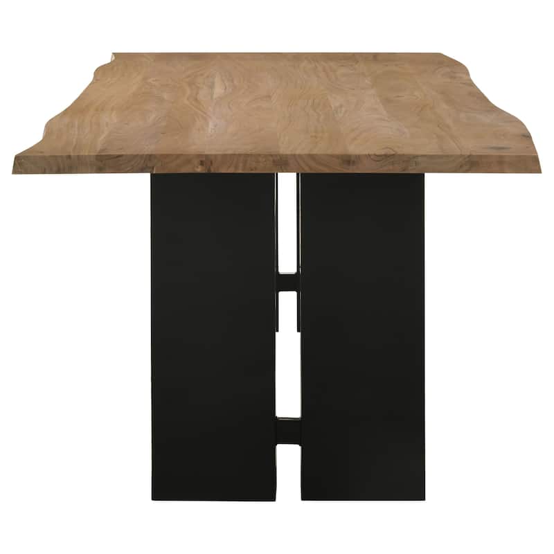 Bradshaw 80-inch Live Edge Wood Dining Table Natural Acacia