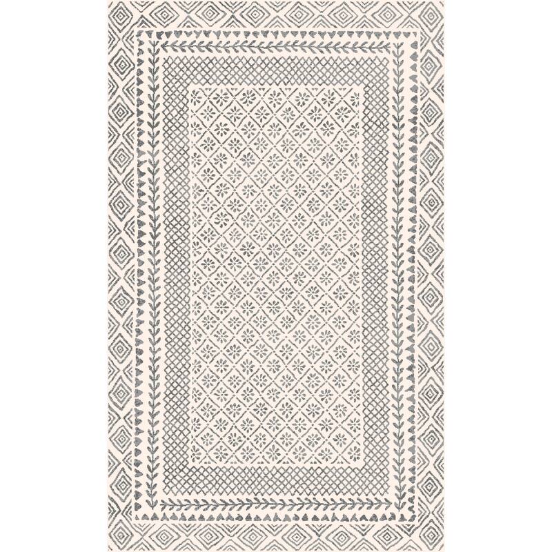 Artistic Weavers Tiffany Grey Bohemian Border Area Rug