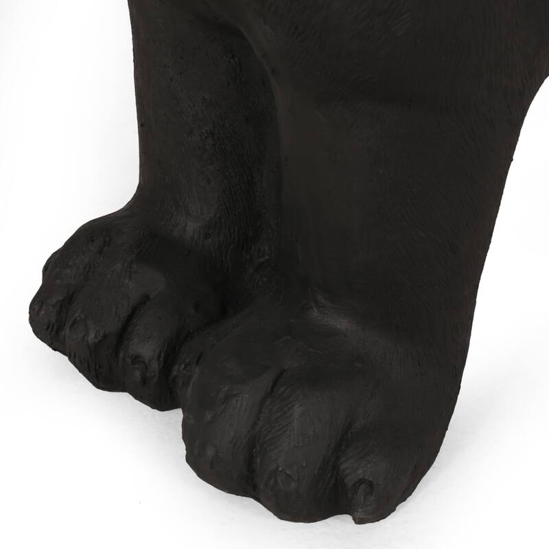 Hyrum Outdoor Cast Stone Outdoor Labrador Dog Garden Bench by Christopher Knight Home
