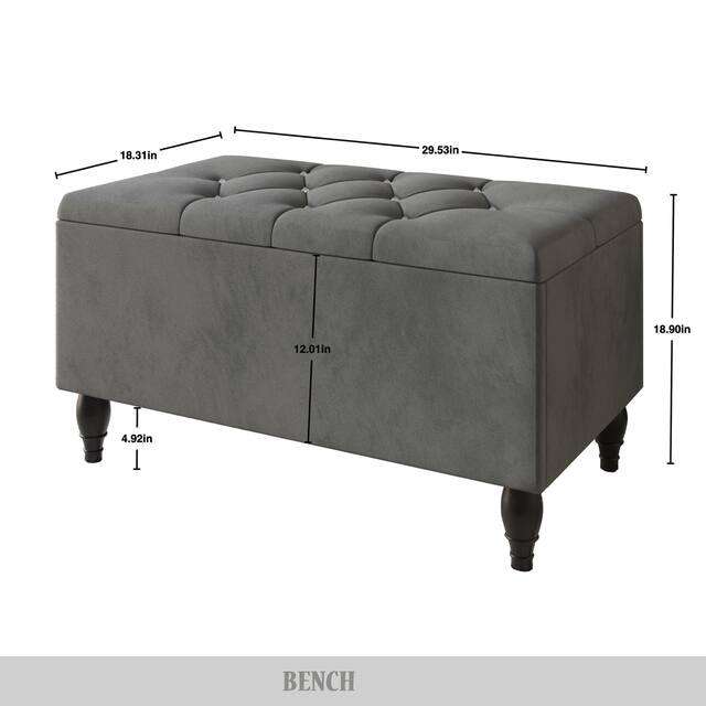 CraftPorch 2 Piece Bedroom Set in Luxurious Velvet Wingback Panel Upholstered Bed