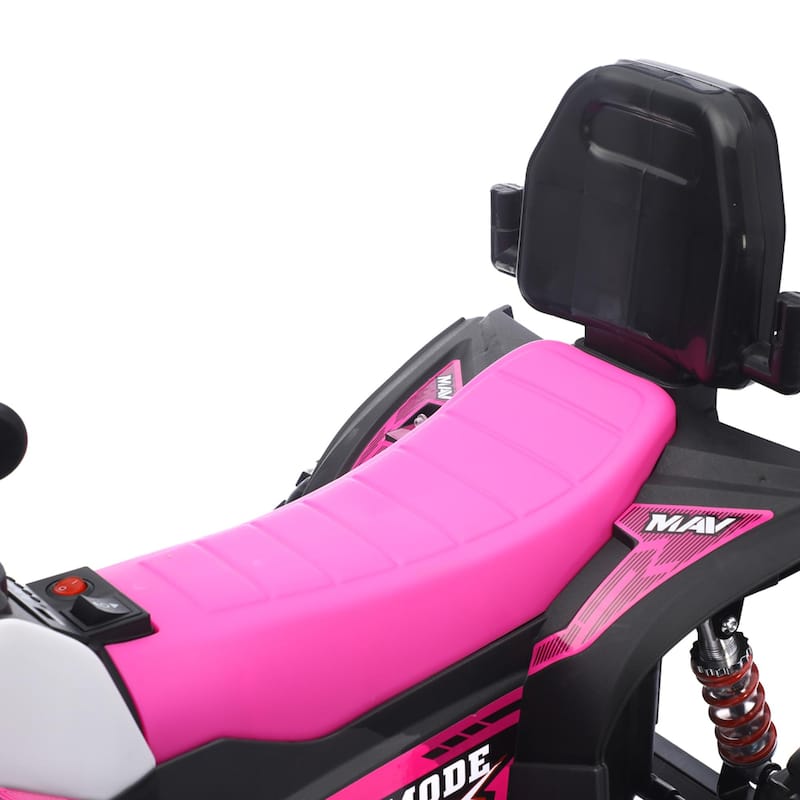 Pink Ride On Toy Car 12V Electric ATV Car, 4 Wheeler Electric Toy Car Off-Road Toy Car with Bluetooth