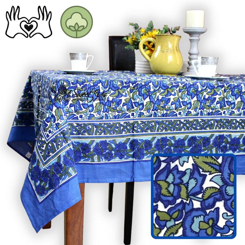 Cotton Floral Blyss Tablecloth Rectangle
