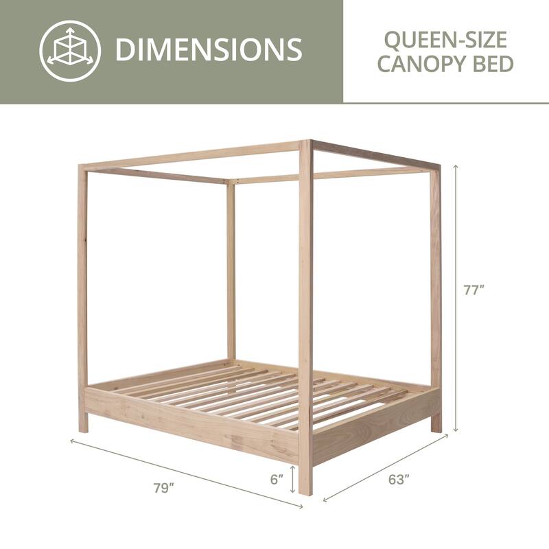 Modern Platform Bed - Solid Wood Bed Frame - Twin, Full, Queen, King Sizes