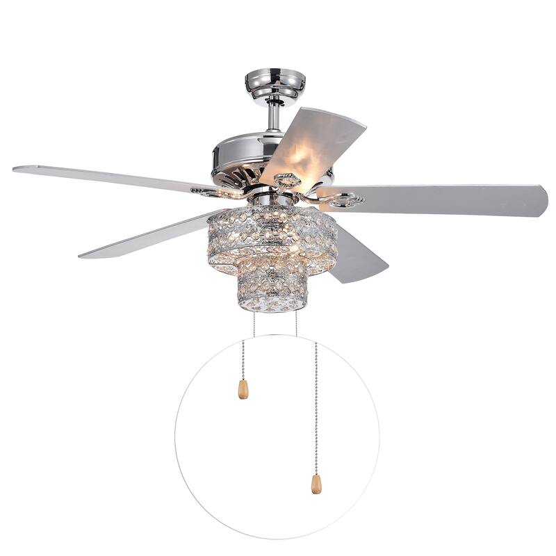 Chrome 52 inch 5 Blade Ceiling Fan