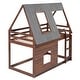 preview thumbnail 5 of 12, Twin Size House Wood Bunk Bed with Roof, Ladder, and Two Windows - Retro & Functional Design Furniture