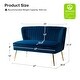 preview thumbnail 43 of 114, HULALA HOME Monica Modern Velvet Curved Tufted Back Loveseat with Metal Tapered Legs