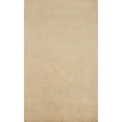 Hand Knotted Oriental 100% Wool Carpet Modern Solid Beige & Ivories Gabbeh Area Rug - 6' 0'' X 3' 10''