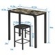 preview thumbnail 4 of 12, VECELO 3-Pieces Counter Dining Table Set with 2 Stools