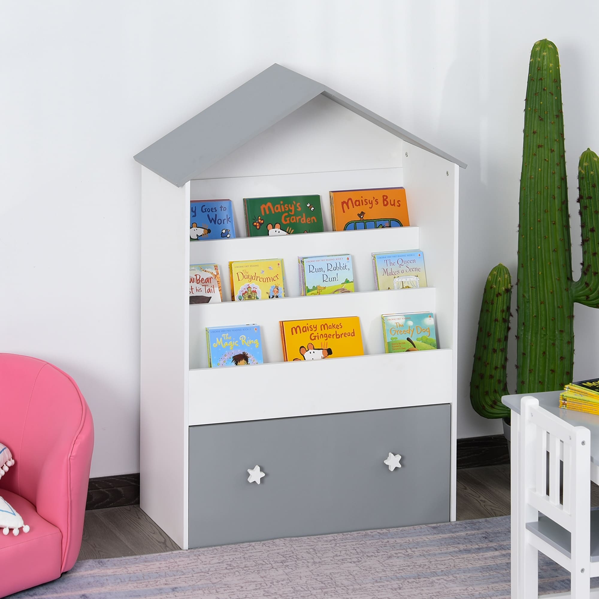 childrens bookcase with storage