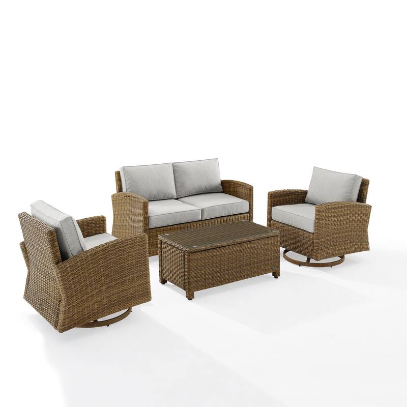 Crosley Bradenton 4Pc Swivel Rocker Conversation Set