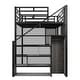 preview thumbnail 23 of 22, Contemporary Full Size Metal Loft Bed with Wardrobe, Desk, Storage Shelves, Space-saving Design & Safety Guaranteed