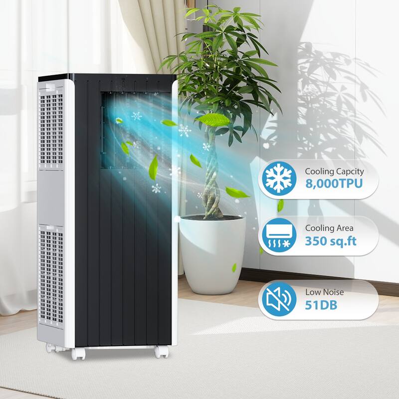 8000 Btu Portable Air Conditioner, with Remote Control
