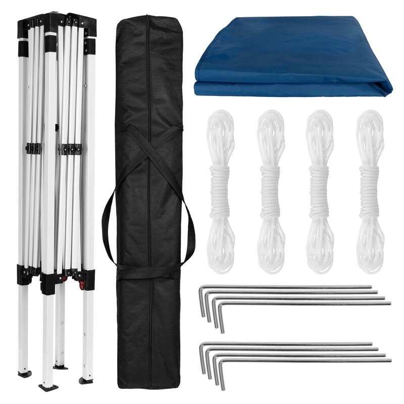 8'x8' Weather Resistant Easy Pop Up Slanted Leg Canopy Tent with Carry Bag - 8x8