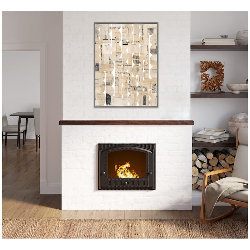 Kate and Laurel Revolved Half Moon FC by Felicia Dadak Framed Canvas Wall Art Print