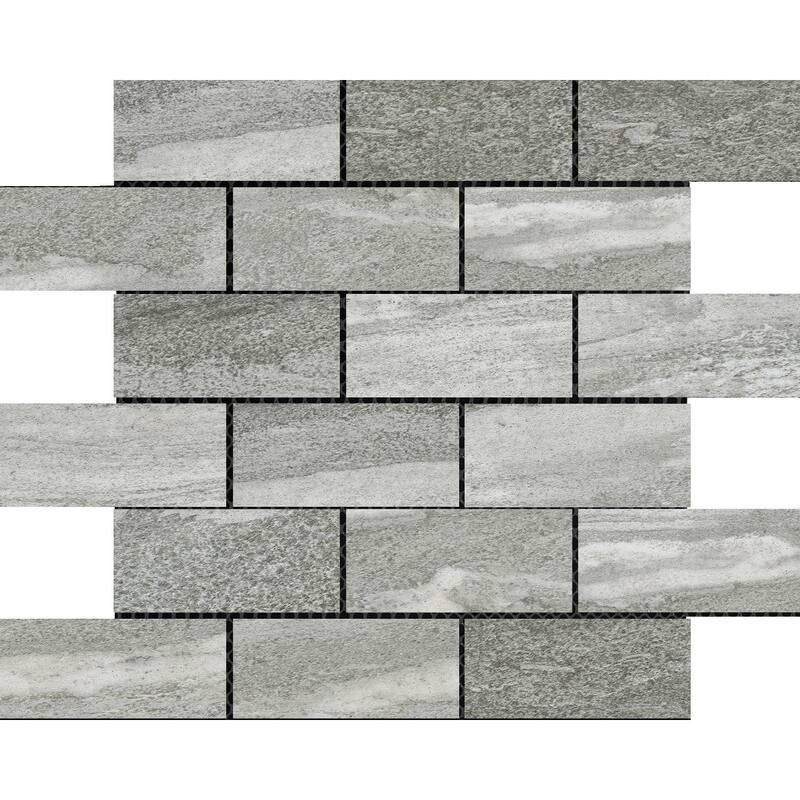 Emser Tile Mood - 12" x 12" Rectangle Brick Mosaic Wall Tile - Matte