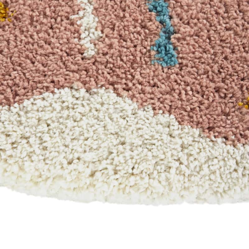 Mod-Tod Donut Shag Kids Novelty Area Rug - 3'11" Round