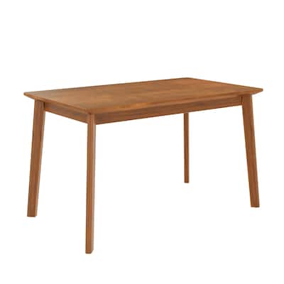 Mid-century Modern 47 inch Dining Table, Space-Saving Dinette for Home, Kitchen, Apartment, Rubberwood Legs