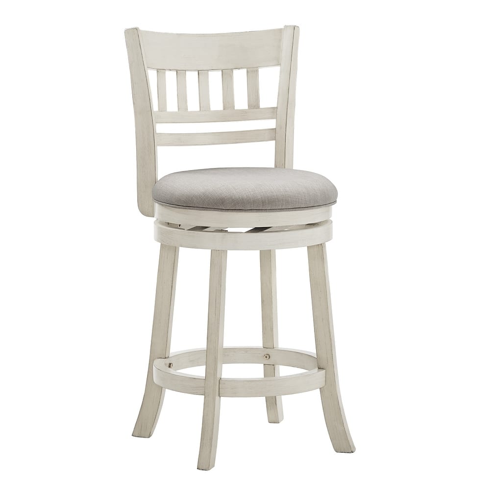 Verona Linen Lattice Back Swivel 24-inch Counter Height Stool by iNSPIRE Q Classic