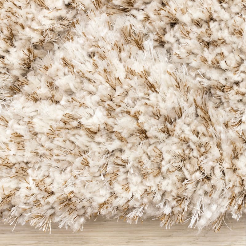 Richmond Collection - Beige Carved Rhombus Super Plush Wool Area Rug