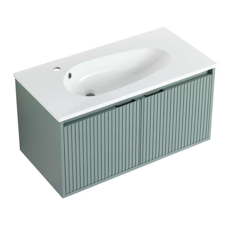Topcraft Wall-Mounted Bathroom Vanity With Sink - 36"