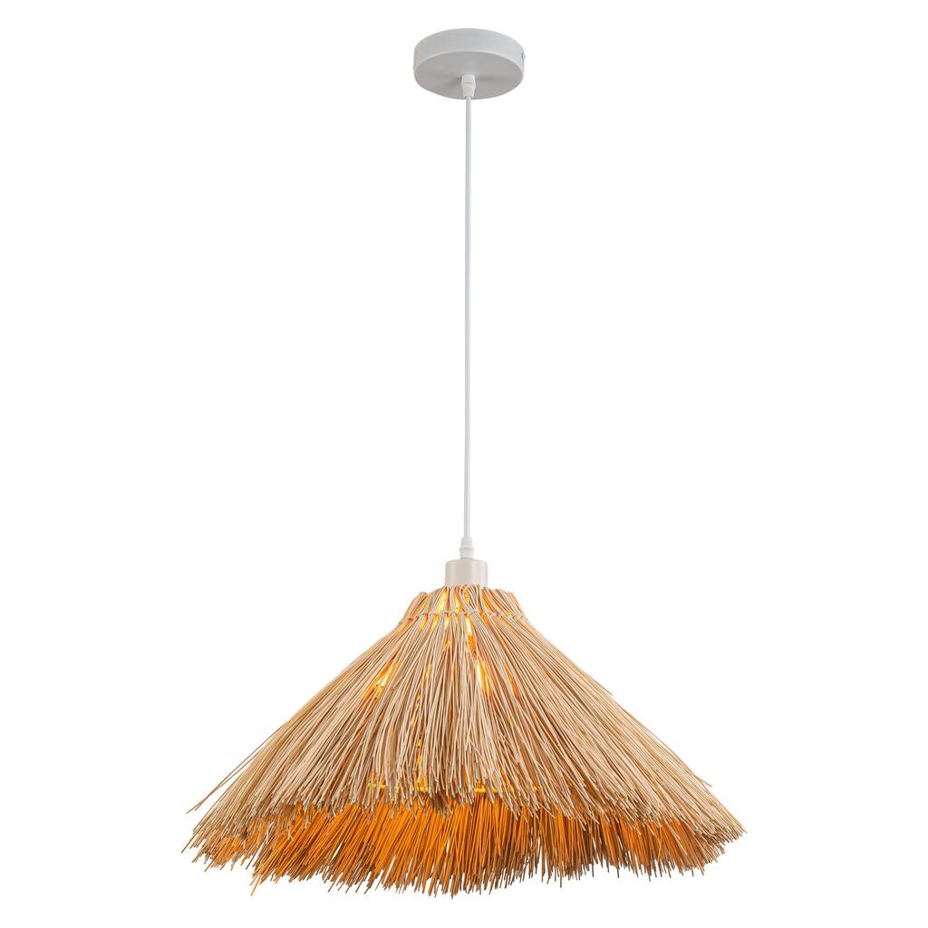 C Cattleya Hand-woven Rattan Pendant Light