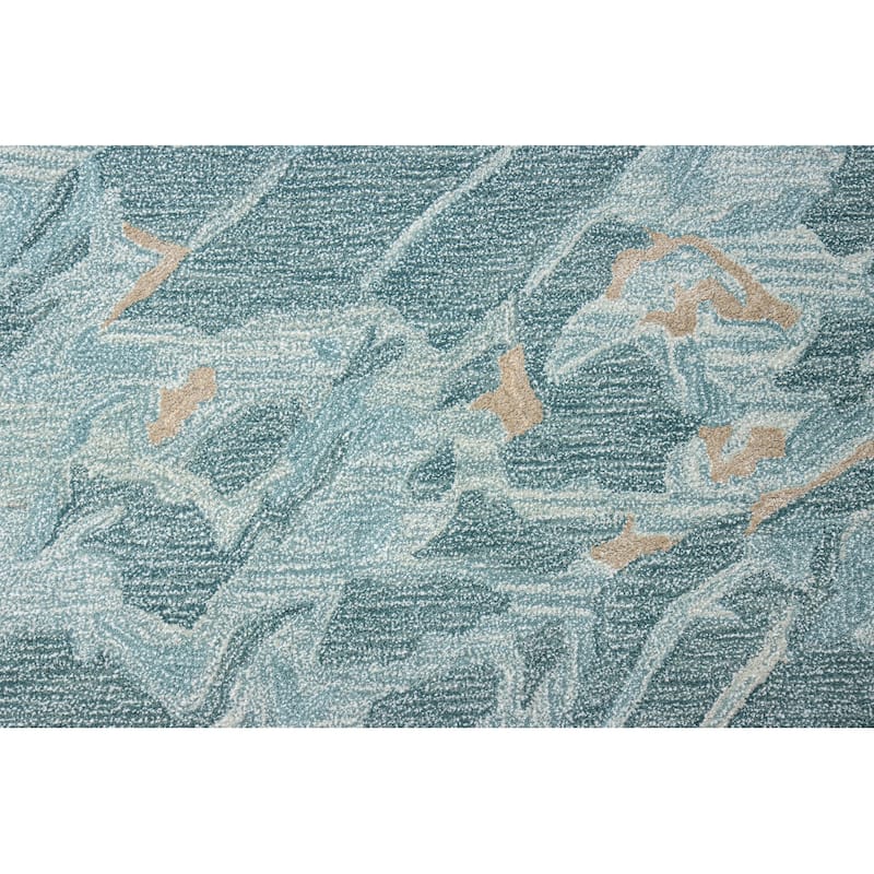 Bashian Katelynn Teal Contemporary Area Rug