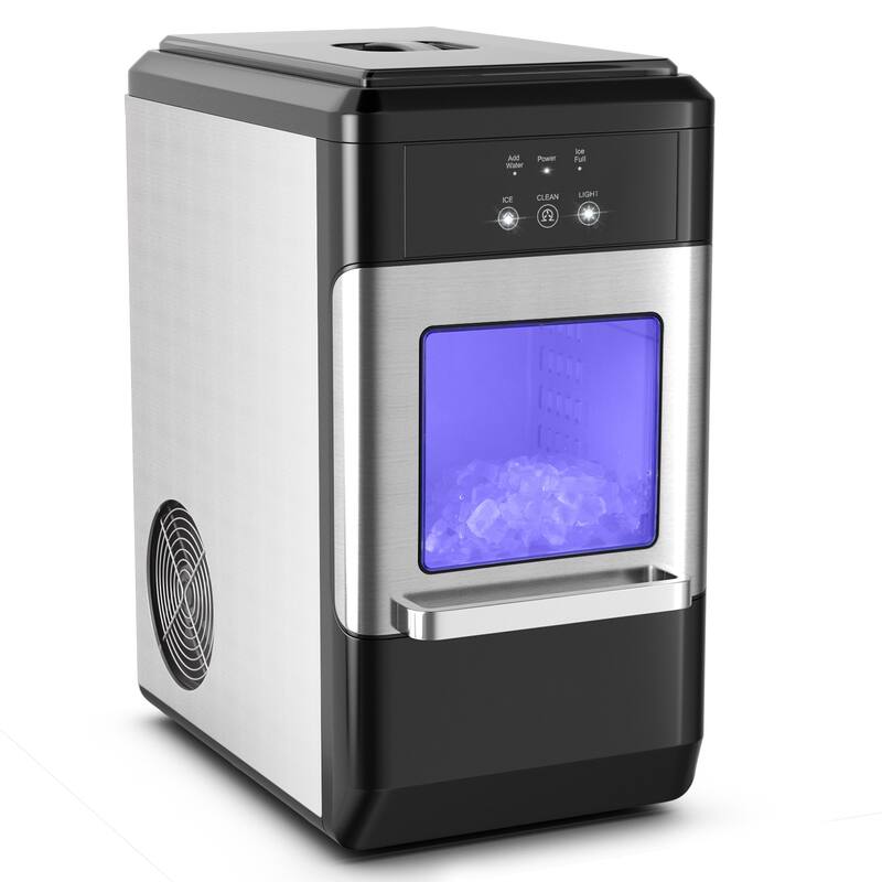 Ice Maker Countertop 44lbs Per Day with Ice Shovel and Self-Cleaning - Black