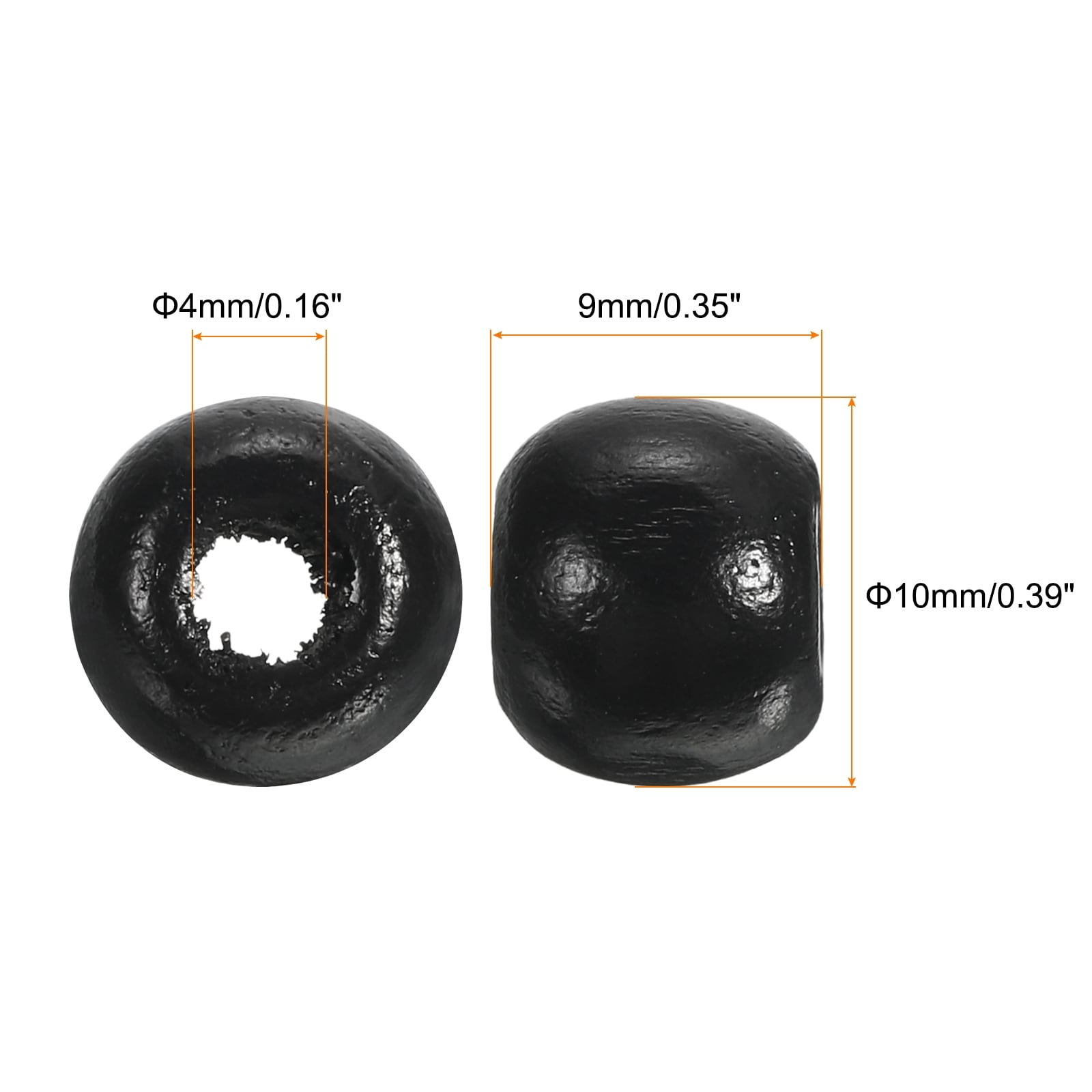 Wood Beads, Round Loose Spacer Beads for DIY Bracelet