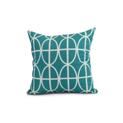26 x 26 inch Ovals and Stripes Geometric Print Pillow
