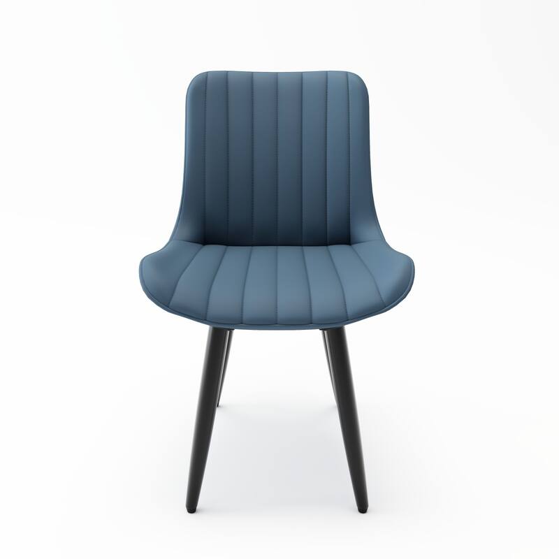 20" PU Leather Upholstered Dining Chairs with Metal Legs, Set of 4