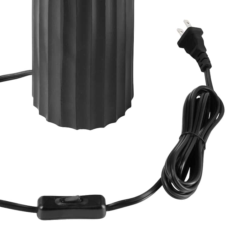 Sophia River of Goods Black Metal Base and Globe Shade 18.5-Inch Table Lamp - 10.75" x 10.75" x 18.5"