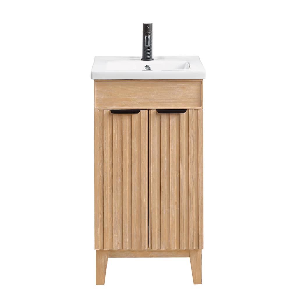 Miseno MV-NM-PALO18-WHT Palos 18" Free Standing Single Basin Vanity
