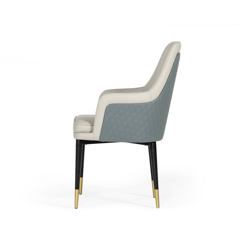 Modrest Duval Modern White & Grey Dining Chair