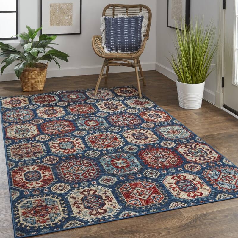 Vogor Power Loomed Distressed Abstract Stain Resistant Area Rug By HomeRoots - 12' x 15'