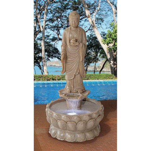 Design Toscano Earth Witness Buddha Illuminated Garden Fountain: Large