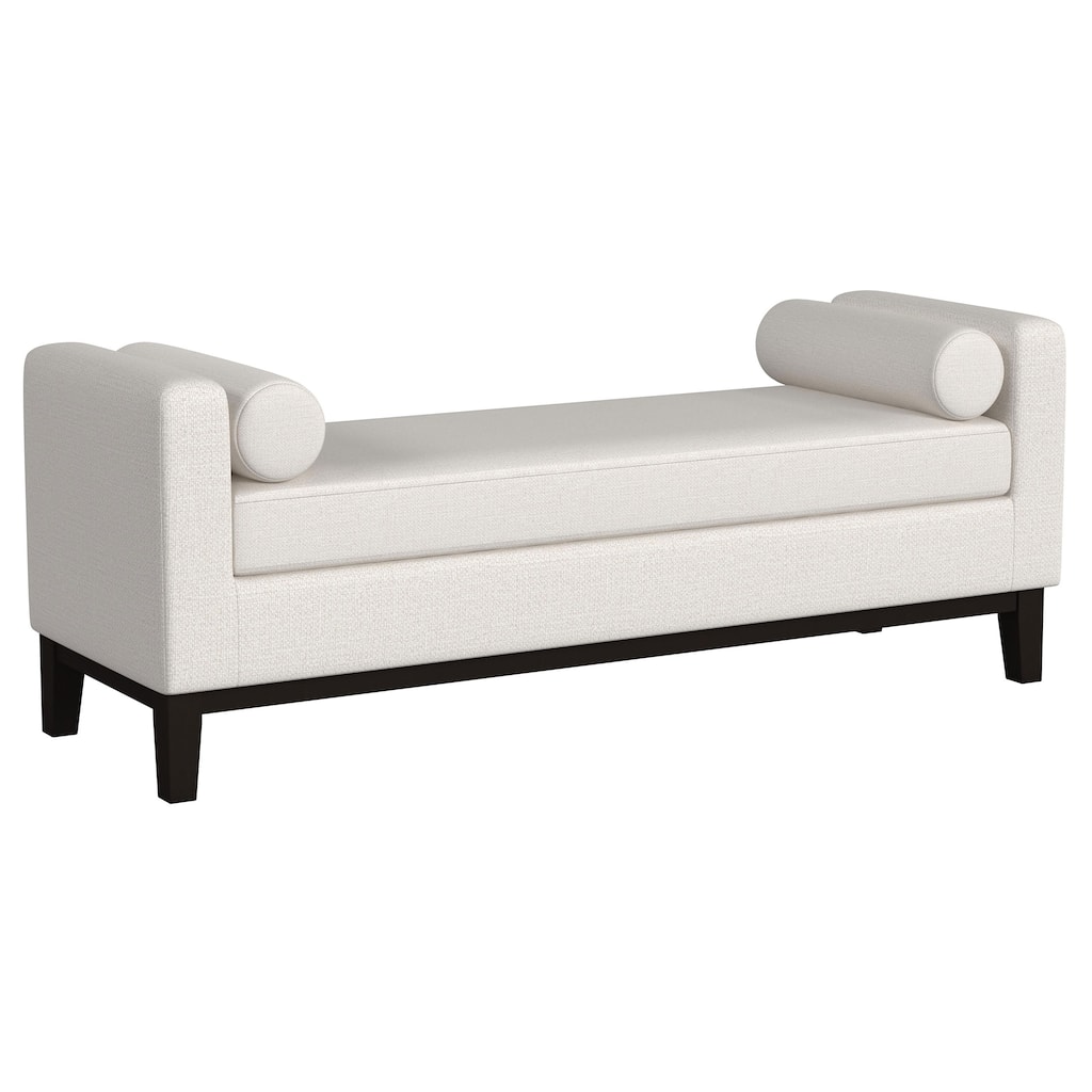 Rosie Upholstered Accent Bench with Armrests Vanilla - 64.25'' X 22.50'' X 25.25''
