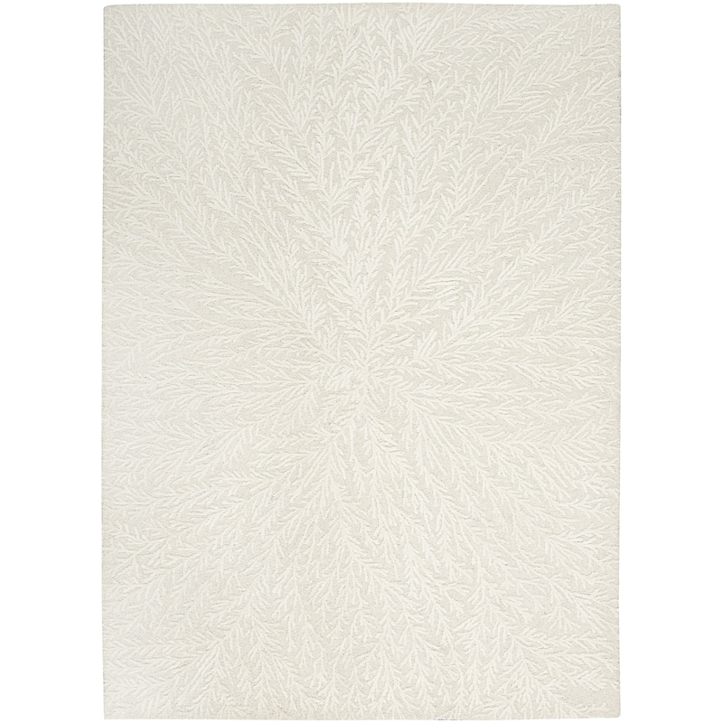 Michael Amini Star Contemporary Textured Botanical Abstract Glam Area Rug