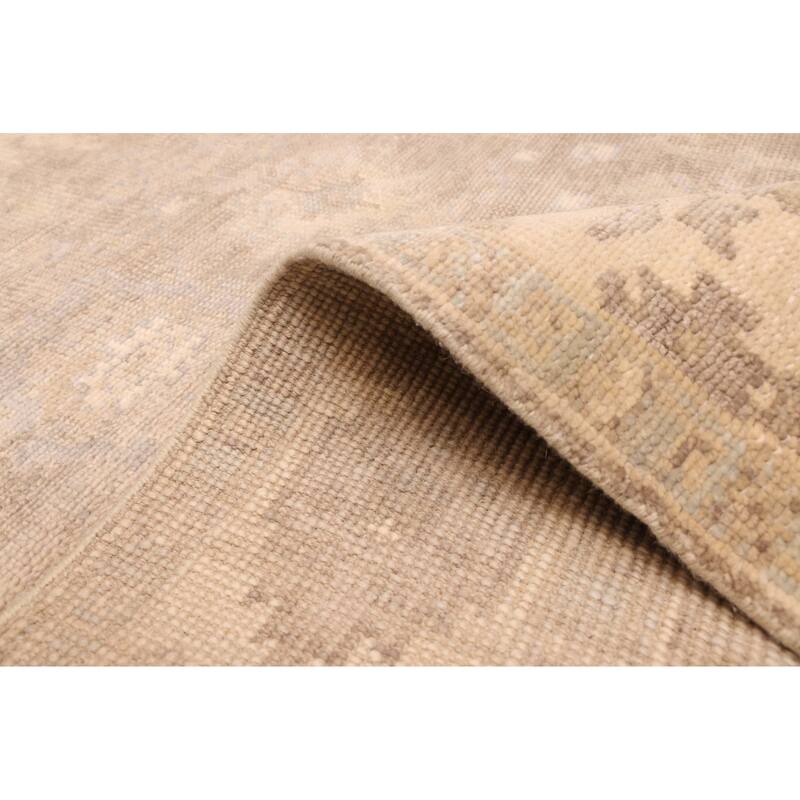 ECARPETGALLERY Hand-knotted Kavya Oushak Taupe Wool Rug - 5'11 x 9'2