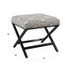 preview thumbnail 9 of 53, Porch & Den Boucher Modern Metal X-base Square Ottoman